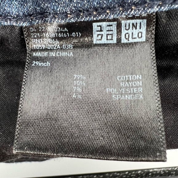 Uniqlo Skinny Mid Rise Tapered Jeans Size 29 Women’s - Picture 4 of 5